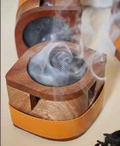 Luxurious Mini Resin Leather Bakhoor burner High Quality Arabic Modern For Ramadan Eid Festive Gifting Trendy <b>Incense</b> <b>Holder</b> - Product Image 1