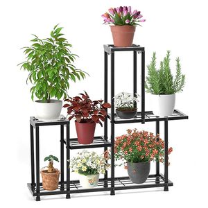 Modern Metal Plant Rack With Square Design For Indoor Flower And Green Plant Display Minimalist <b>Style</b> <b>Powder</b> Coated Finish - Product Image 4