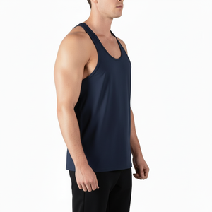 New Design Cotton Men's Gym Tank Top Bodybuilding Muscle <b>Stringers</b> Singlet <b>Vest</b> Workout Sleeveless Fitness T- Shirts - Product Image 2
