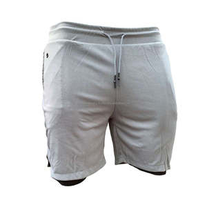 2021 hommes personnalisé athlétique Gym Shorts motif solide décontracté motard musculation sweat Shorts fentes latérales poche arrière écologique - Product Image 2