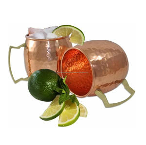 Tazas de cobre hechas a mano, vasos de cobre puro apilables de La India para café, cerveza y regalos - Product Image 1