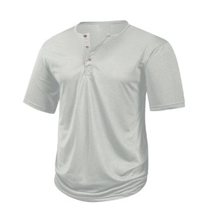 เสื้อยืดเฮนลีย์แขนสั้นสีเบจสำหรับผู้ชาย ทรงปกติ สีพื้น ผ้าถักลำลอง คอทรงโอ ดีไซน์แบบกำหนดเอง โลโก้แบบกำหนดเอง - Product Image 5