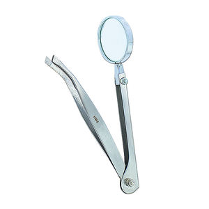 Pince à épiler professionnelle UBI 13 cm avec loupe intégrée, en acier inoxydable à haute teneur en carbone, pointe inclinée de précision - Product Image 4