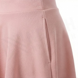 Women High Waist A-Line <b>Mini</b> Skirt Solid Color Pleated Soft Polyester Skirt All Seasons Wear - Product Image 5