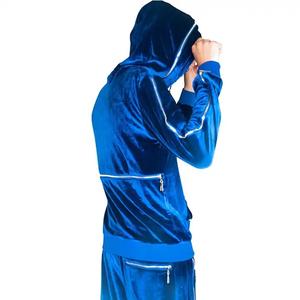 Conjunto de Sudadera con Capucha y Pantalones Acampanados de Chándal para Hombre, Estilo Casual Vintage, Ajuste Regular, Lavado Ácido, Forro Polar, Cremallera con Pedrería, Invierno - Product Image 5