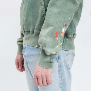 Sweat à capuche surdimensionné vintage 100 % coton pour homme, délavé à l'acide, effet vieilli, en molleton, vente en gros OEM - Product Image 6