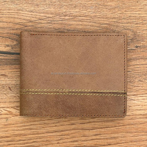 Cartera de hombre de cuero auténtico 100%, tarjetero, el mejor regalo para hombre, bolsillo de dinero de carbono hecho a mano - Product Image 3