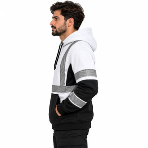 Sudadera de Seguridad Reflectante de Alta Visibilidad y Calidad Superior para Trabajo, Uniforme de Trabajo, Ropa de Trabajo, Sudadera con Capucha para Construcción - Product Image 4
