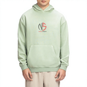 เสื้อฮู้ดผู้ชายขายดี ดีไซน์โลโก้ด้านหน้าแบบกำหนดเอง ผ้าฟลีซระบายอากาศ โพลีเอสเตอร์/คอตตอน ทรงปกติ รุ่น 2026 - Product Image 1
