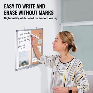 "24x18 Magnetic Dry Erase <b>Whiteboard</b> & Cork Board Combo with Aluminum Frame-<b>Wall</b> Mountable 2 in 1 Portable" - Product Image 3