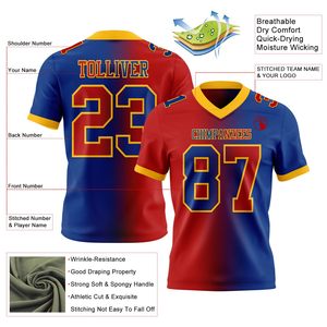 Adult American Football Jersey Spandex <b>Blend</b> Sublimation Custom Player Name Number OEM Factory Durable Performance - Product Image 6
