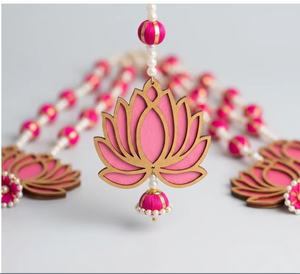 Traditional <b>Pink</b> Lotus Metal Wall Hanging <b>Decor</b> For Indoor Wedding Home Living <b>Room</b> 100% Handmade Flower Shape - Product Image 3