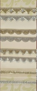Dentelle brodée |   Bordure textile décorative artisanale de qualité supérieure pour saris, tenues de mariée, robes, lehenga et chemisiers - Product Image 2