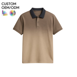 เสื้อผู้ชายสีพื้นผ้าฝ้าย รับผลิตแบบ OEM ODM แขนสั้น ผ้าถัก โลโก้ด้านหน้า ระบายอากาศได้ดี สำหรับใช้เป็นแบรนด์ส่วนตัว - Product Image 3