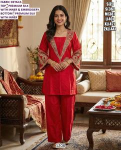 Neelkamal Simar - Conjunto Tradicional Bhandhani para Mujer, Dupatta Largo Hasta el Suelo, Corte Regular, Secado Rápido, para Fiestas, Bodas, Diwali - Product Image 2