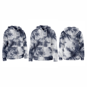 Sudadera con capucha unisex gris tormenta y blanco nube, con cremallera completa, forro polar suave, capucha con cordón, bolsillos divididos, etiqueta personalizada, ropa casual - Product Image 6