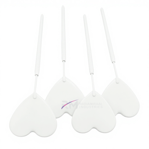 Miroir professionnel pour extensions de cils, forme cœur, blanc, revêtement poudré, miroir pour cils - Product Image 5