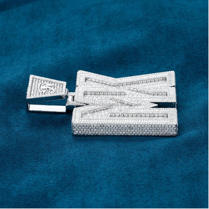 Colgante de moissanita personalizado MK de Plata de Ley 925, fabricación de colgantes personalizados para joyería de moda Unisex - Product Image 4