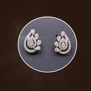 Boucles d'oreilles de luxe en or massif 14 carats avec diamants certifiés HRD cultivés en laboratoire, bijoux fins pour femmes, élégants, luxueux, scintillement intemporel 1.15 - Product Image 5