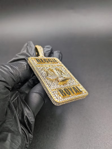 Collar con Colgante de Nombre Personalizado, Estilo HipHop, Joyería Brillante con Diseño de Balanza de la Justicia, Aspecto de Diamante Moissanite, para Amantes de la Moda - Product Image 3