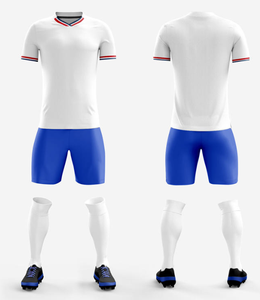 Tenues de football personnalisées de haute qualité avec impressions par transfert thermique, uniformes à manches courtes durables et à séchage rapide - Product Image 2