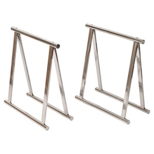 Ensemble de 2 plateaux de table en métal Art Déco, rectangulaires, avec poignées gravées, pour bar, comptoir, plateaux décoratifs - Product Image 3