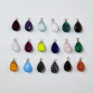 Natural Purple <b>Labradorite</b> Teardrop <b>Pendant</b> Handcrafted Gold Wire Wrapped Faceted Gemstone Necklace for Women Fashion Jewelry - Product Image 2