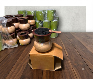 Handmade Indian Sandalwood Incense Burner Holder with <b>Metal</b> <b>Grid</b> for Religious Home Decor Benzoin Incense Tray - Product Image 1