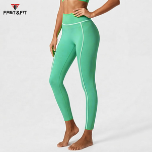Leggings de Yoga para Mujer al por Mayor de Alta Calidad, Tejidos en Spandex/Nylon, Transpirables, Sin Costuras, Estilo Urbano, Cintura Alta, Largo hasta el Tobillo - Product Image 3