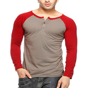 T-shirt à manches longues pour homme, col rond, manches raglan assorties, fin, pour l'automne et l'hiver - Product Image 4