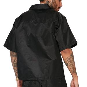 ชุดเซ็ตเสื้อแจ็คเก็ตกันลมและกางเกงขาสั้นลำลองสำหรับผู้ชายแบบใหม่ ผ้าโพลีเอสเตอร์/คอตตอน แห้งเร็ว สไตล์สตรีทแวร์ - Product Image 4