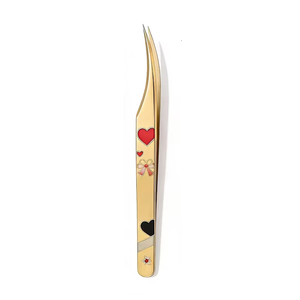 High Precision Matte Black 45-Degree Curved Stainless Steel Volume Tweezers, Non-Slip Anti-Static Eyelash Extension Tools - Product Image 2