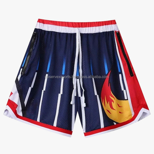 Shorts de basketball personnalisés de haute qualité à prix abordable avec logo brodé, shorts de basketball en mesh tendance pour hommes, shorts de basketball pour femmes - Product Image 2