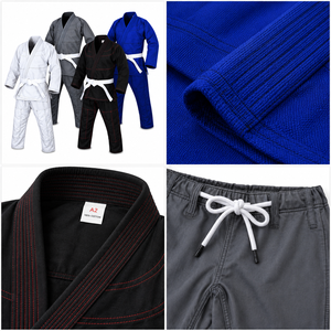 Vente en gros OEM Personnalisé Kimonos de Jiu Jitsu Uniformes BJJ Logo Avant Respirant Séchage Rapide Polyester Coton Ensembles de Kimonos BJJ Arts Martiaux - Product Image 4