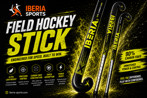 Bâton de hockey sur gazon IBERIA SPORTS IB-00-04 90% fibre de carbone - Motif de lame à courbure moyenne, fabrication écologique, qualité professionnelle - Product Image 6