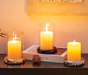 <b>Lantern</b> Style Glass Cylinder Candle Holder Christmas Home Decoration Heat Resistant Eco-Friendly for Living Room Dining Table - Product Image 5