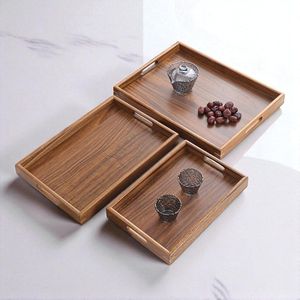 Rustic Wooden Serving <b>Tray</b>: Natural Wood <b>Breakfast</b> Plate Coffee Table Decor Wooden <b>Tray</b> - Product Image 5