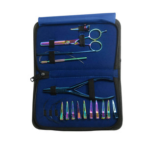 Kit complet d'extensions capillaires, outils de beauté professionnels pour l'application, l'installation, le retrait et le coiffage des extensions, micro-anneaux - Product Image 5