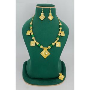 Women's 18K <b>Gold</b>-Plated Bridal Jewelry Set <b>Arab</b> Style <b>Necklace</b> Earrings Rings <b>gold</b> jewelry <b>necklace</b> 24k dubai artificial jewelry - Product Image 6