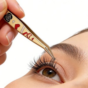 1 Pieza de Pinzas para Pestañas BAFA SURGICAL INSTRUMENTS BSI-ET-364 de Alta Precisión Antiestáticas, Pinzas Modernas para Pestañas y Cejas Chapadas en Oro - Product Image 3