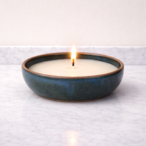 Cocoa Glow Ceramic <b>Candle</b> Vessel Wide Shallow Bowl Smooth Glaze Heat Resistant Durable Reusable Single <b>Wick</b> Home Decor - Product Image 5