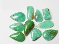 Chrysoprase Vert Naturel Lisse Cabochon Forme Fantaisie Pendentif Amovible pour Fabrication de Bijoux Fait Main Fournitures Grossistes Personnalisables