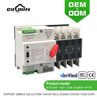 Interruptor de Transferencia Automática (ATSE) Trifásico de 4 Polos, 125A, Tipo PC I-II, de Dos Etapas, 4P 50kA, para Generador de 20KW