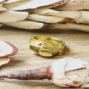 Anillos de Anubis Egipcios de Último Diseño, Anillo Gótico de Latón con Forma de Animal para Hombre, Anillo de Dios Zorro Chapado en Oro de 18k para Venta al por Mayor - Product Image 3