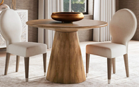 Ensemble de meubles de banquet pour hôtel de luxe, table ronde en bois de grande taille, finition naturelle, table centrale, produit de qualité supérieure