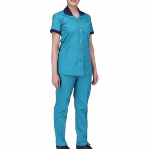 Uniformes Médicos de Dos Piezas de Mezclilla Multicolor Personalizados Unisex, Lavables, para Verano, Blusa y Pantalones de Laboratorio, Venta al por Mayor, Alta Calidad - Product Image 2