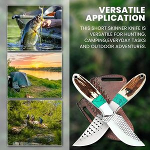 Couteau de chasse OEM économique, fait main, en acier râpé, type Bull Cutter, avec étui en cuir Pancake, couteau de cowboy avec holster - Product Image 5
