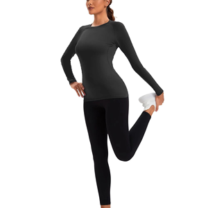 Camiseta Deportiva de Yoga para Mujer de Alta Calidad, Transpirable, de Secado Rápido, Compresión, Decoración Ecológica, Diseño Simple en la Parte Delantera - Product Image 4