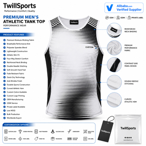 Débardeur de sport côtelé 100 % coton, coupe ajustée, élastique, pour hommes, grandes tailles, séchage rapide, couleur dégradée, pour entraînement musculaire – Vente en gros - Product Image 5