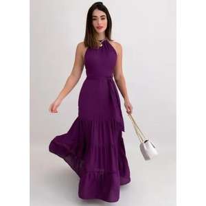 Vestido Maxi Holgado de Verano de Alta Calidad, Elegante y Casual para Fiestas Nocturnas, Vestidos Largos de Algodón para Mujer - Product Image 3